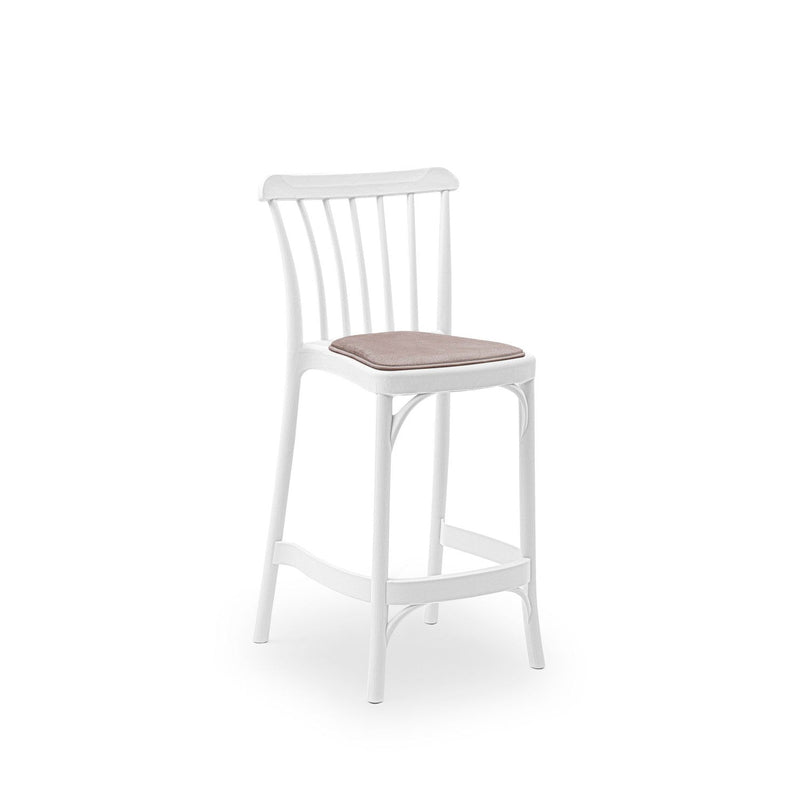 Tilia Gozo Pad Minderli Polipropilen Bar Sandalyesi 65 cm, Bahçe, Balkon, Dış Mekan, Kafe, Düğün, Organizasyon İçin-zoom-