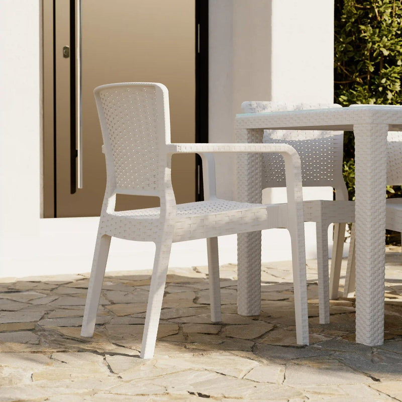 Tilia Antares Rattan Polipropilen Kollu Bahçe, Balkon, Kafe, Restoran, Dış Mekan Sandalyesi-zoom-