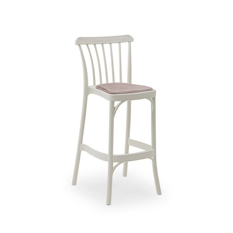 Tilia Gozo Pad Minderli Polipropilen Bar Sandalyesi 75 cm, Bahçe, Balkon, Dış Mekan, Kafe, Düğün, Organizasyon İçin-zoom-