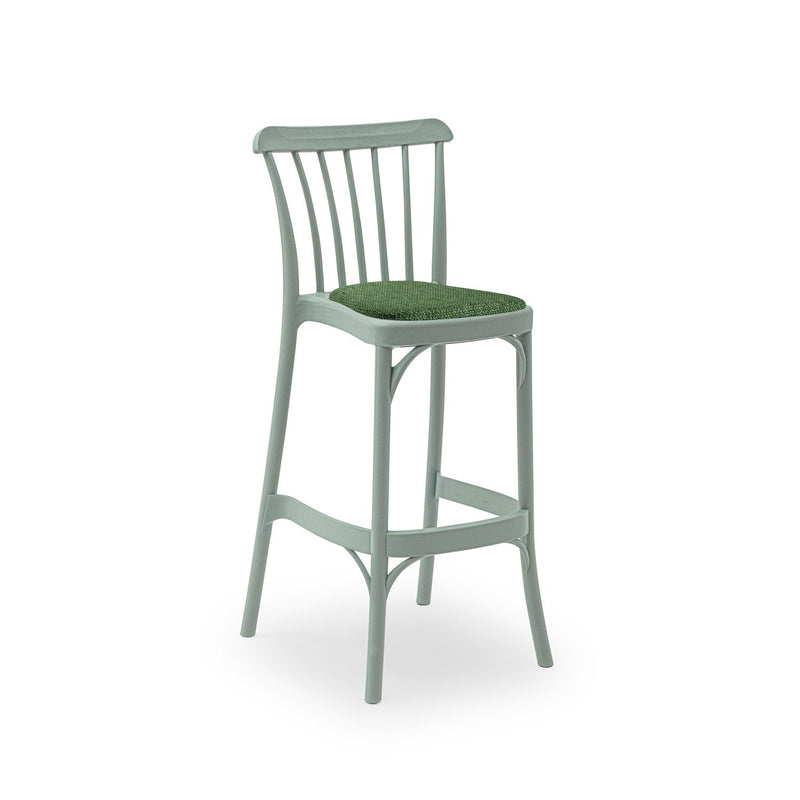 Tilia Gozo Pad Minderli Polipropilen Bar Sandalyesi 75 cm, Bahçe, Balkon, Dış Mekan, Kafe, Düğün, Organizasyon İçin-zoom-