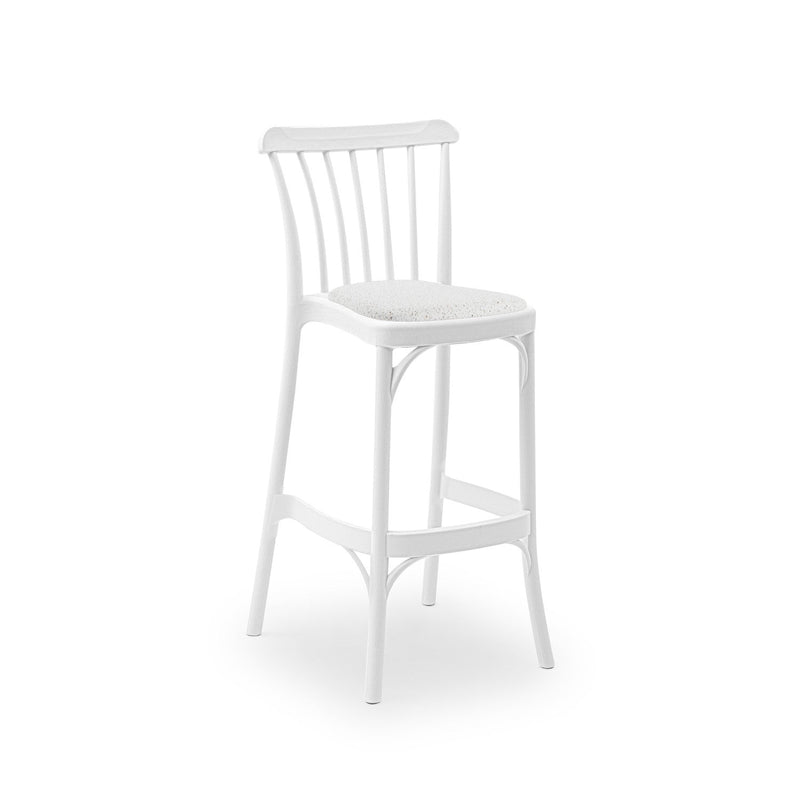 Tilia Gozo Pad Minderli Polipropilen Bar Sandalyesi 75 cm, Bahçe, Balkon, Dış Mekan, Kafe, Düğün, Organizasyon İçin-zoom-