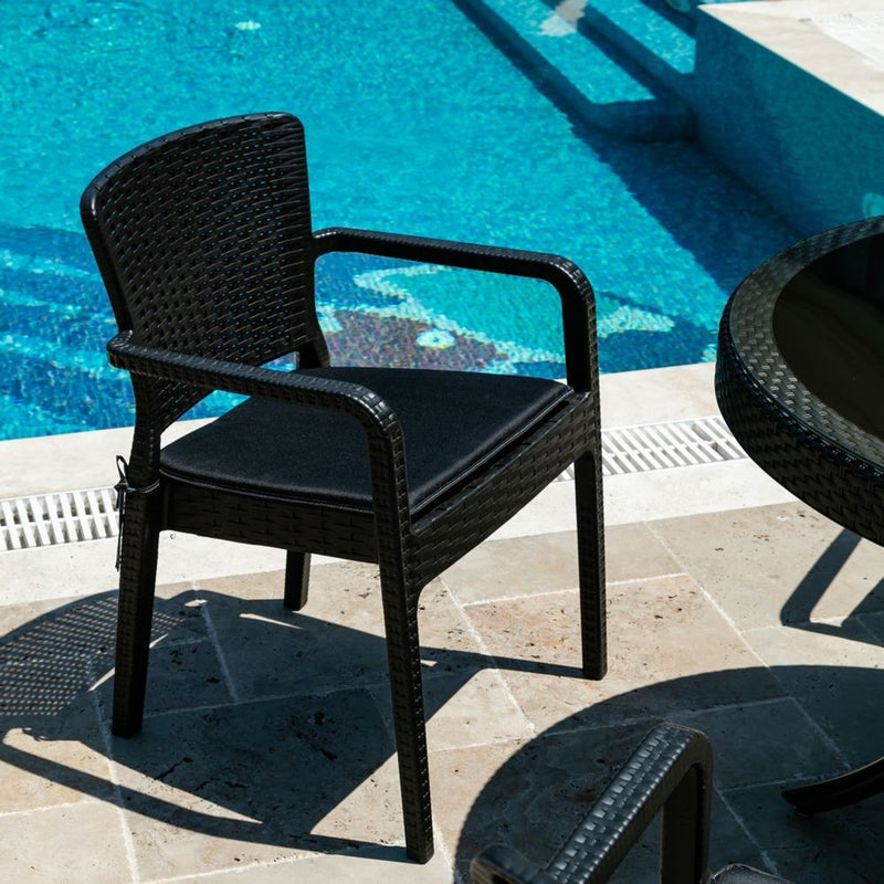 Tilia Antares Rattan Polipropilen Kollu Bahçe, Balkon, Kafe, Restoran, Dış Mekan Sandalyesi-zoom-