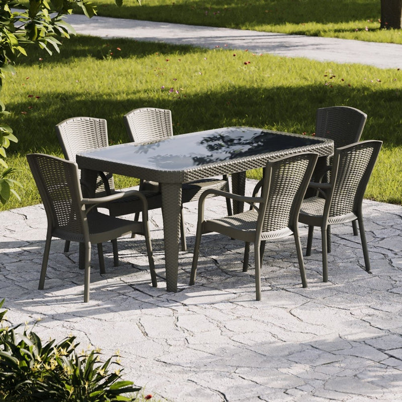 Tilia Royal Rattan Polipropilen Kollu Bahçe, Balkon Sandalyesi-zoom-