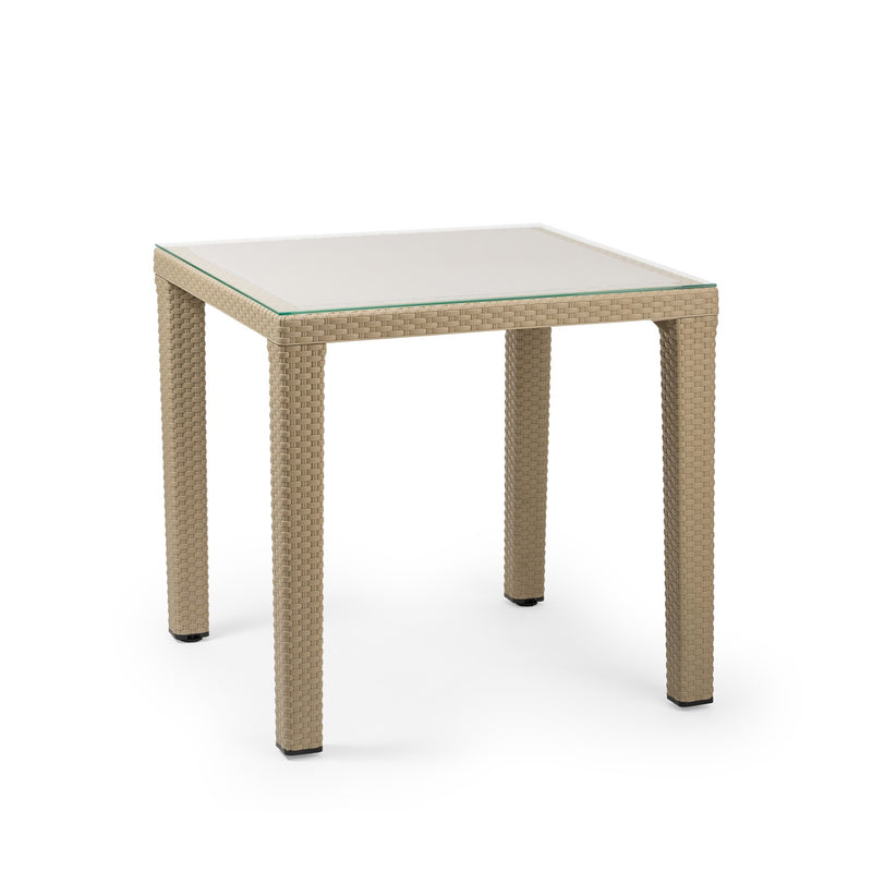 Tilia Antares Rattan Masa 80x80 cm, Bahçe, Balkon, Kafe, Restoran, Dış Mekan İçin - Outlet, Sınırlı Stok-zoom-