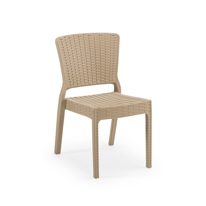 Tilia Antares Rattan Polipropilen Bahçe, Balkon, Kafe, Restoran, Dış Mekan Sandalyesi - Outlet, Sınırlı Stok-zoom-