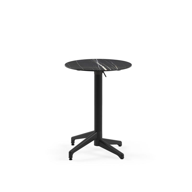 Tilia Moon-C Polipropilen Katlanır Masa Kompakt Tabla Ø60 cm, Bahçe, Balkon, Dış Mekan, Kafe, Restoran İçin-zoom-
