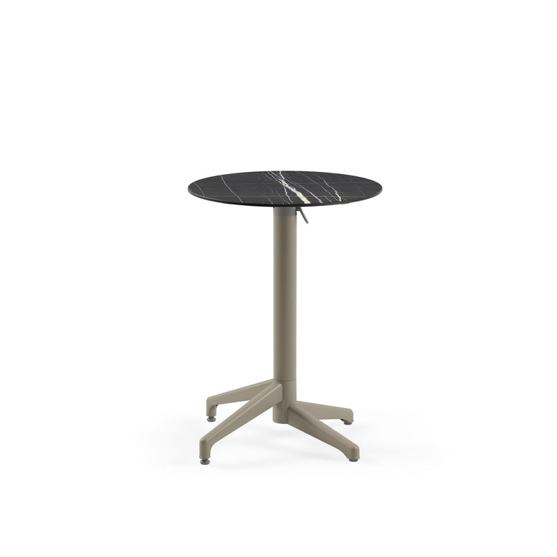 Tilia Moon-C Polipropilen Katlanır Masa Kompakt Tabla Ø60 cm, Bahçe, Balkon, Dış Mekan, Kafe, Restoran İçin-zoom-