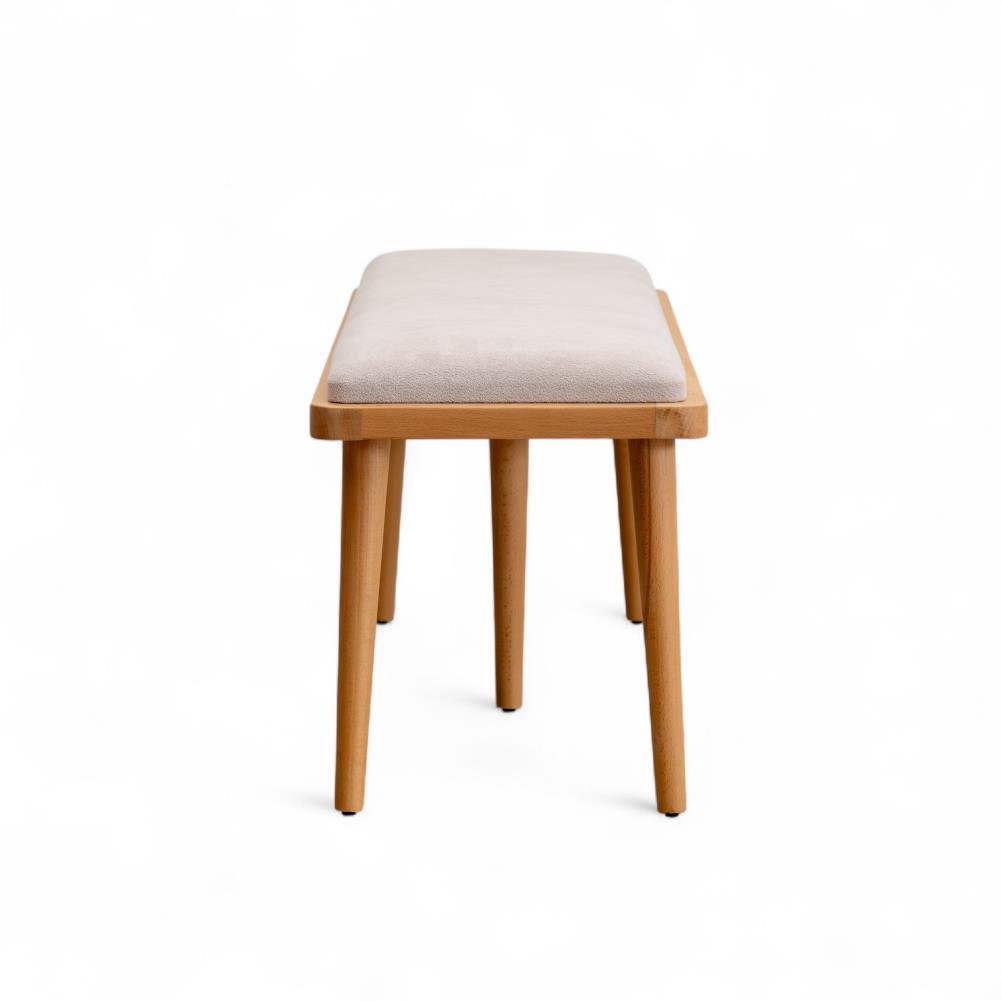 Kastra Chic Döşeme Kumaşlı Ahşap Bench-zoom-3