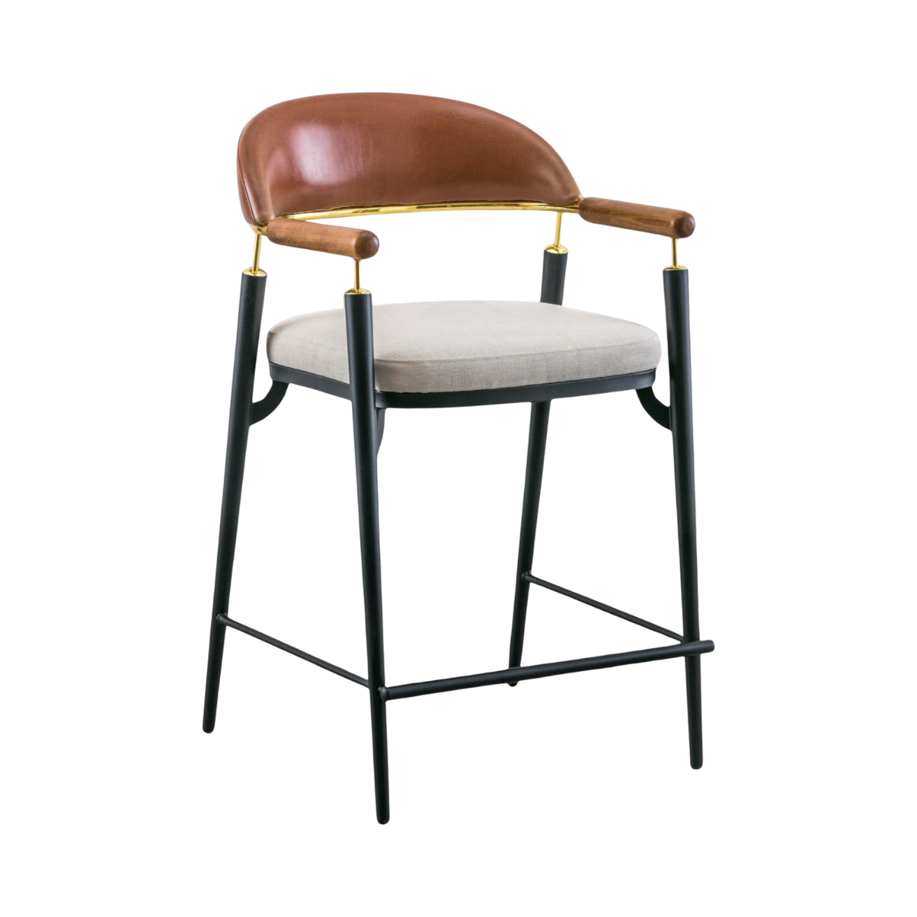 Kastra Cole Döşeme Kumaşlı Metal Bar Sandalyesi-6