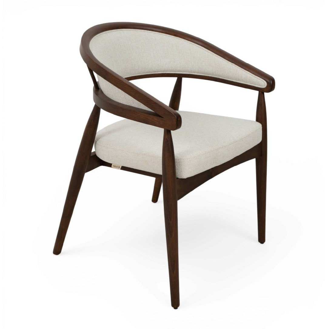 Kastra Cortes Döşeme Kumaşlı Sırt ve Oturum Ahşap Sandalye-1