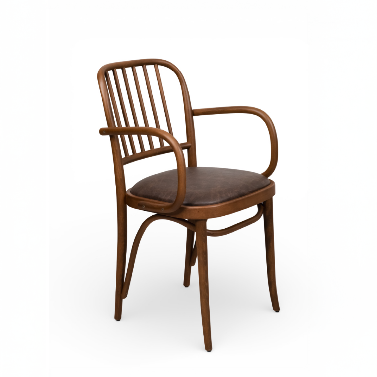 Kastra Ease Döşeme Kumaşlı Thonet Kollu Ahşap Sandalye-1
