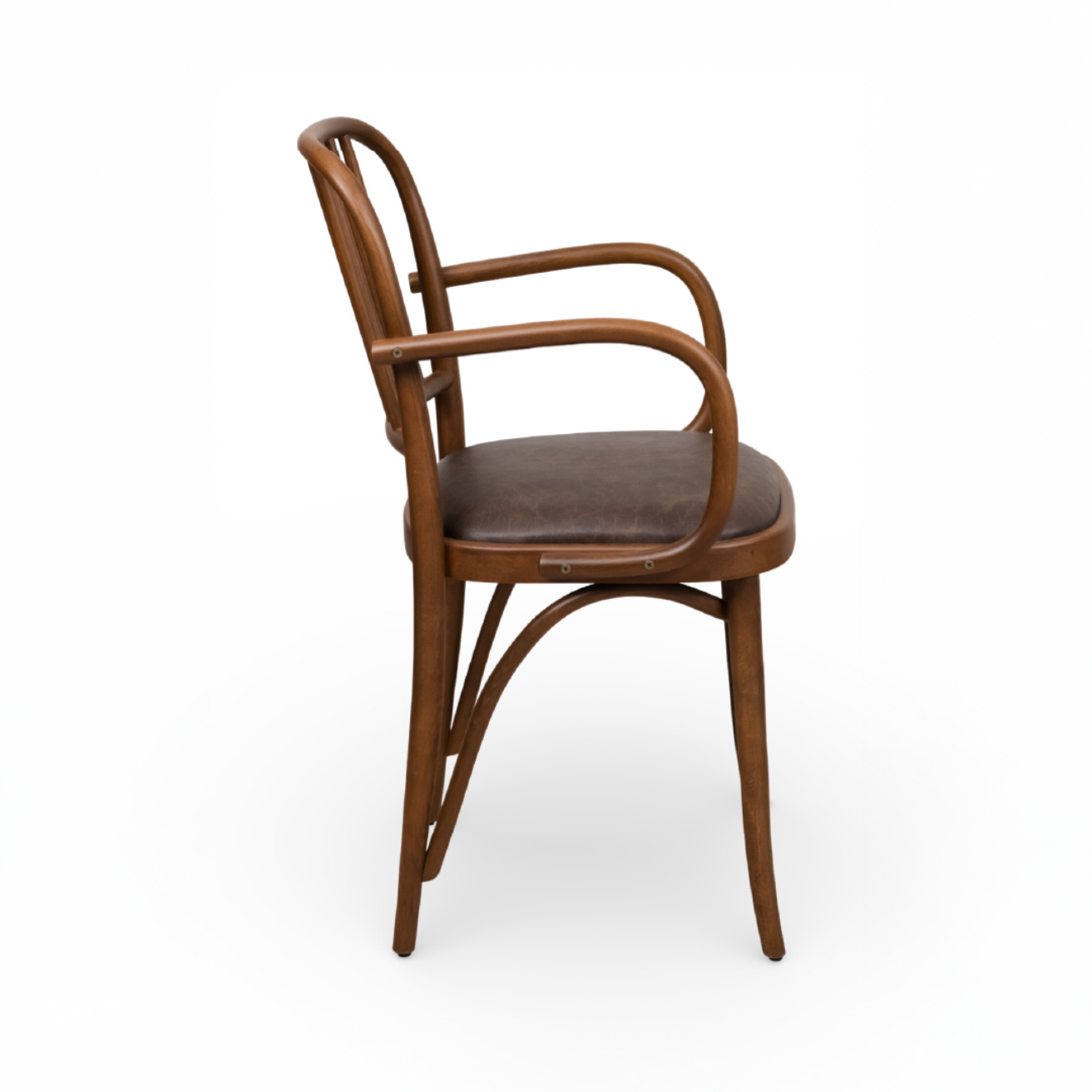 Kastra Ease Döşeme Kumaşlı Thonet Kollu Ahşap Sandalye-zoom-3