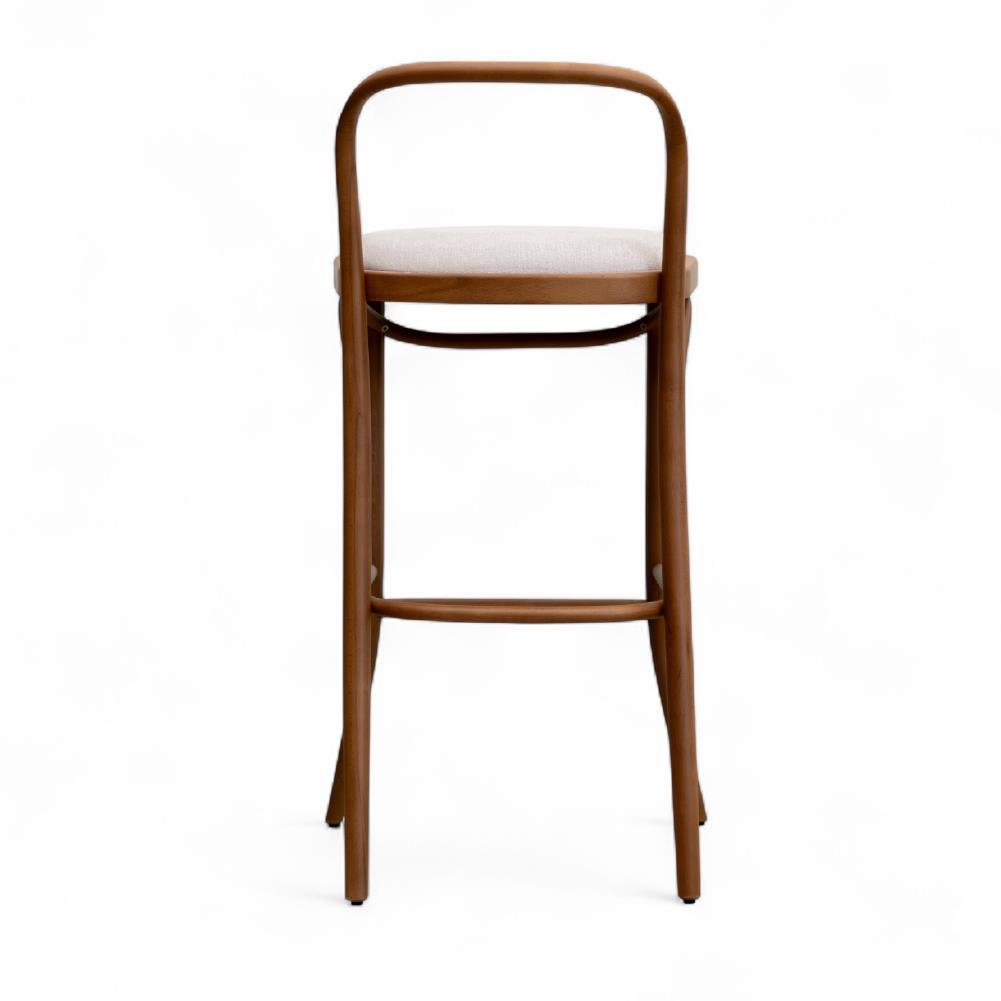 Kastra Harry Döşeme Kumaşlı Oturum Thonet Ahşap Bar Sandalyesi 75 cm-zoom-4