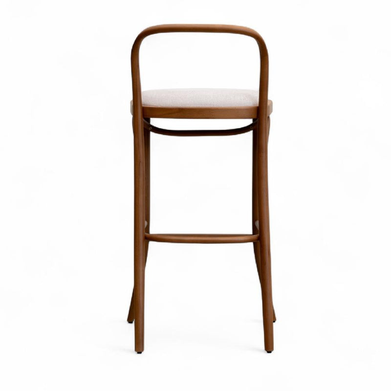 Kastra Harry Döşeme Kumaşlı Oturum Thonet Ahşap Bar Sandalyesi 75 cm-zoom-