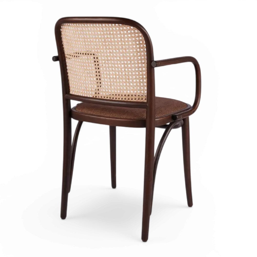 Kastra Harry Sırt Hazeranlı Kollu Thonet Ahşap Sandalye