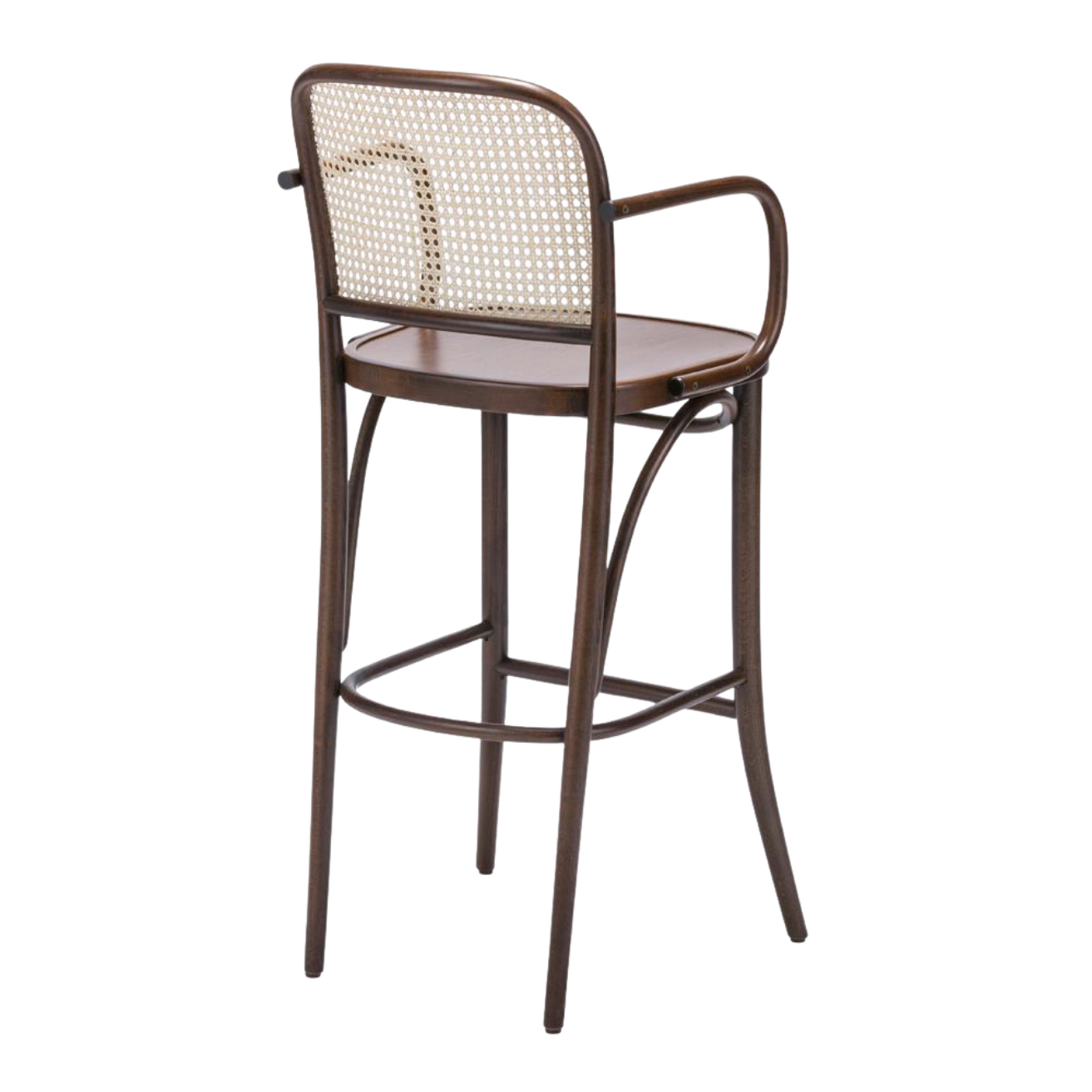 Kastra Harry Sırt Hazeranlı Kollu Thonet Ahşap Bar Sandalyesi-zoom-13