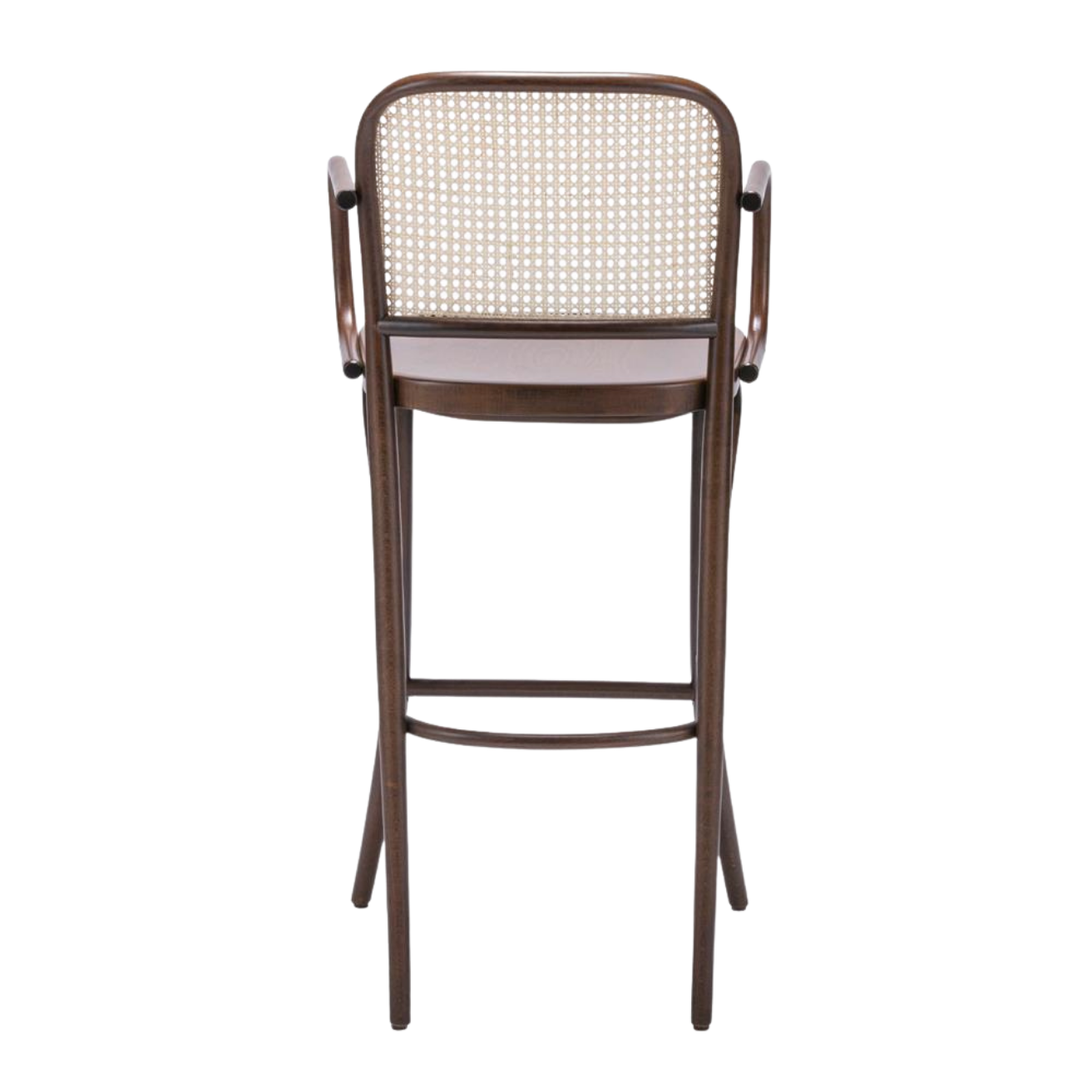 Kastra Harry Sırt Hazeranlı Kollu Thonet Ahşap Bar Sandalyesi-11