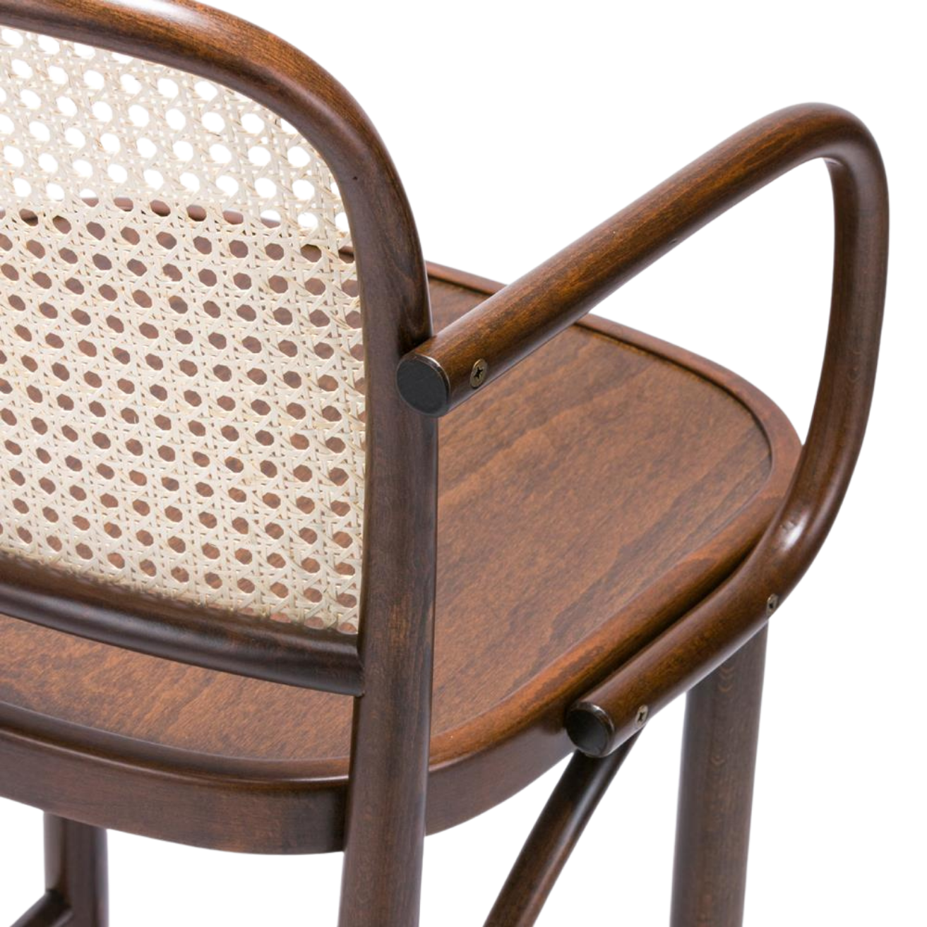 Kastra Harry Sırt Hazeranlı Kollu Thonet Ahşap Bar Sandalyesi-zoom-2