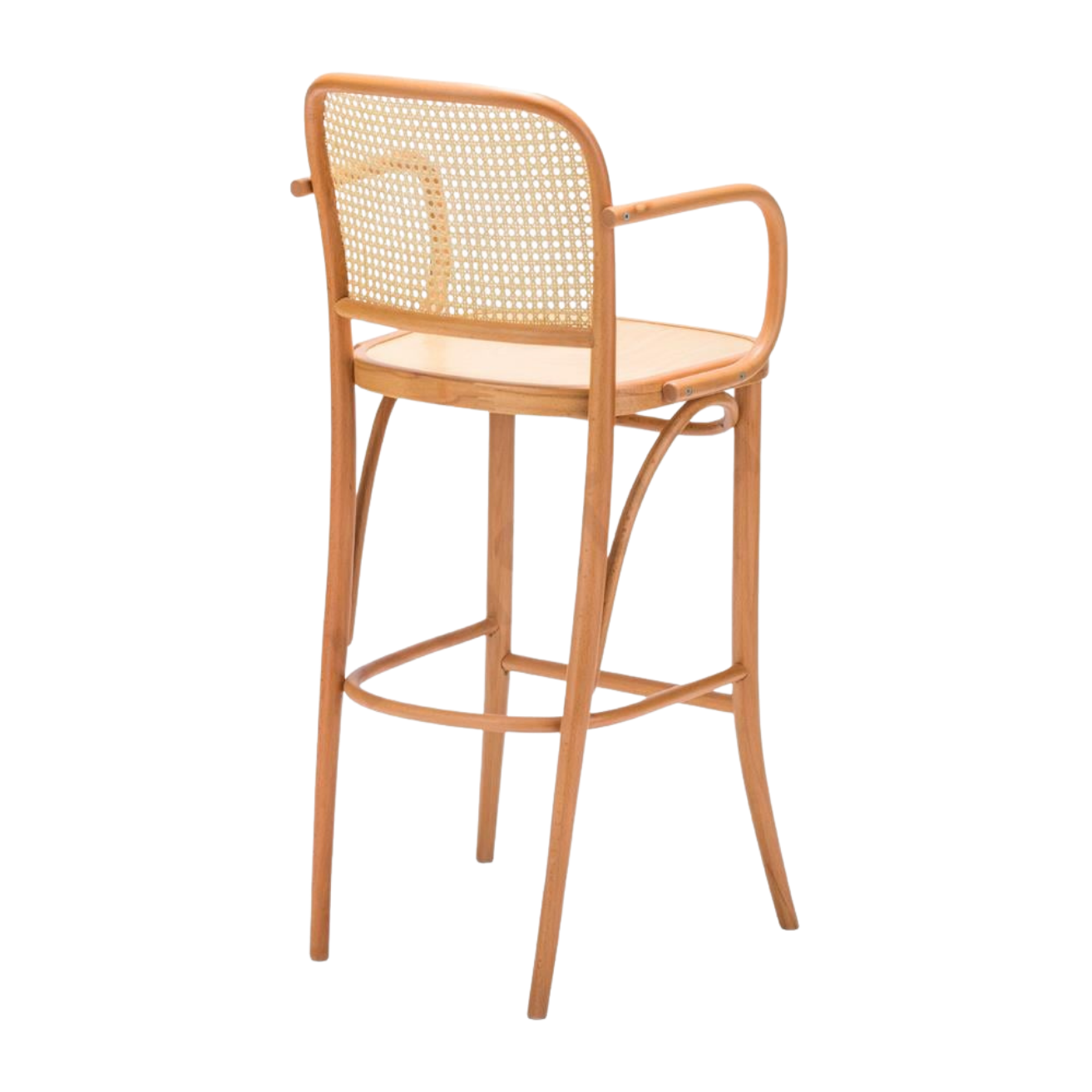 Kastra Harry Sırt Hazeranlı Kollu Thonet Ahşap Bar Sandalyesi-zoom-12