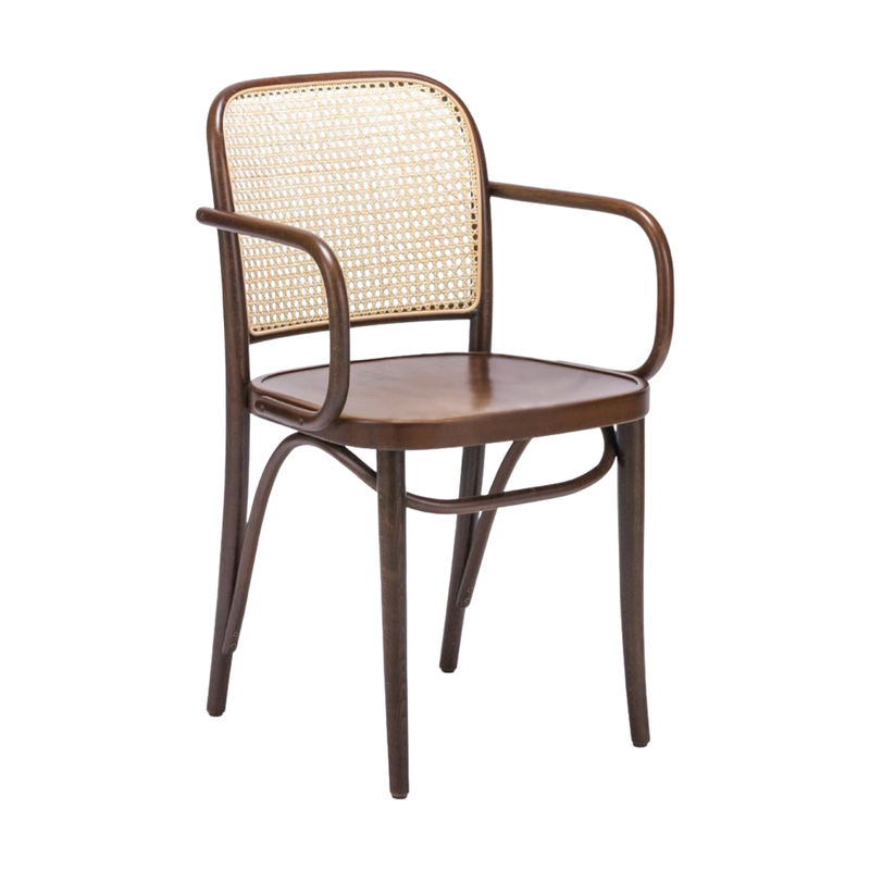 Kastra Harry Sırt Hazeranlı Kollu Thonet Ahşap Sandalye-zoom-