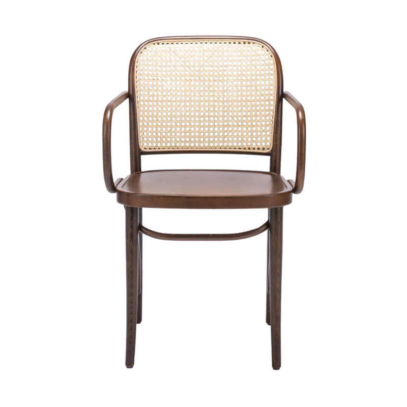 Kastra Harry Sırt Hazeranlı Kollu Thonet Ahşap Sandalye-zoom-
