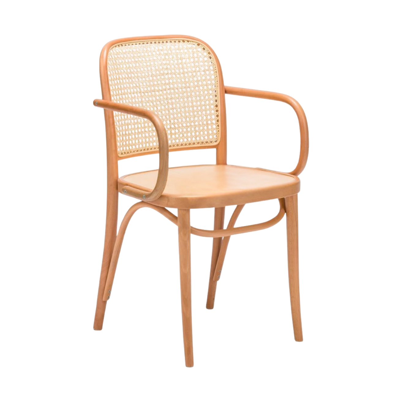 Kastra Harry Sırt Hazeranlı Kollu Thonet Ahşap Sandalye