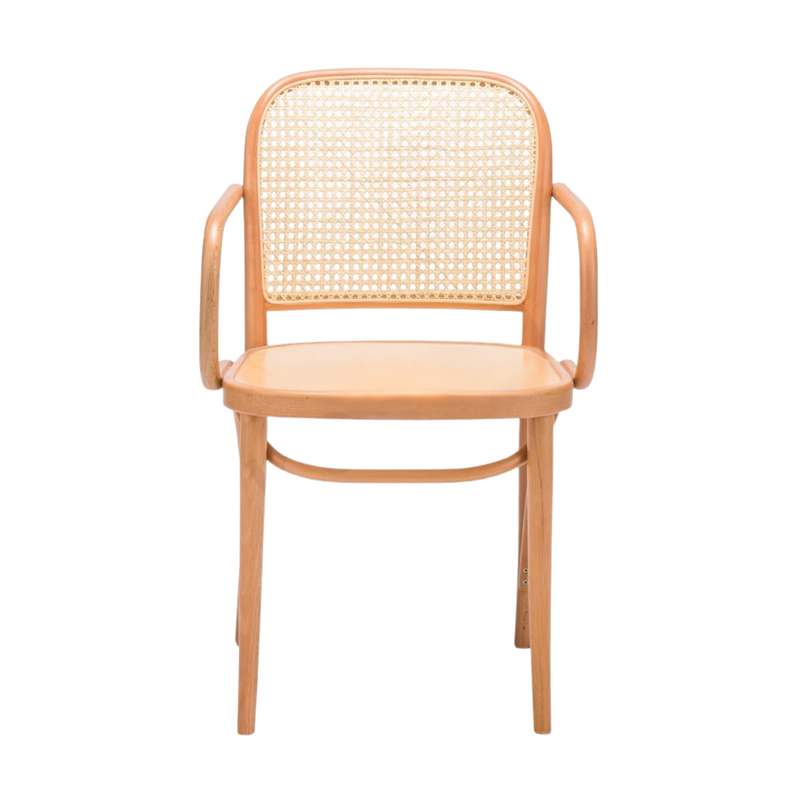 Kastra Harry Sırt Hazeranlı Kollu Thonet Ahşap Sandalye-zoom-
