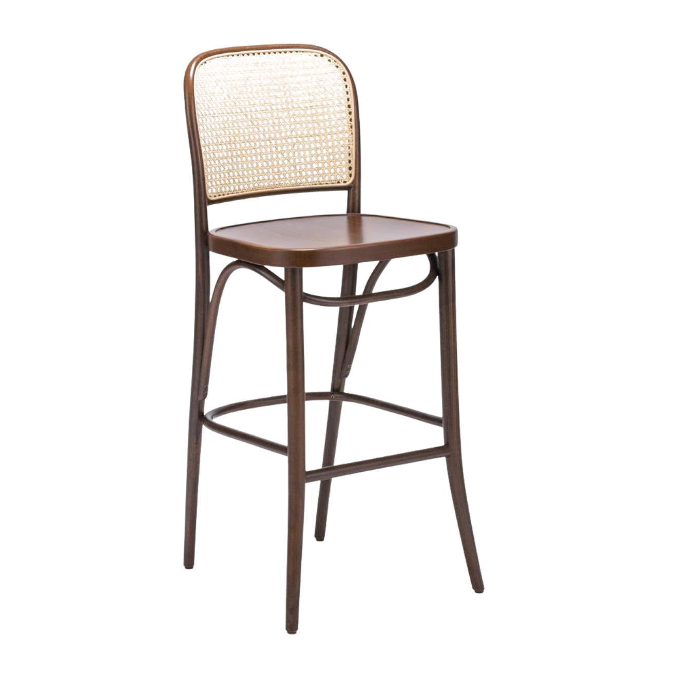 Kastra Harry Sırt Hazeranlı Thonet Ahşap Bar Sandalyesi-4