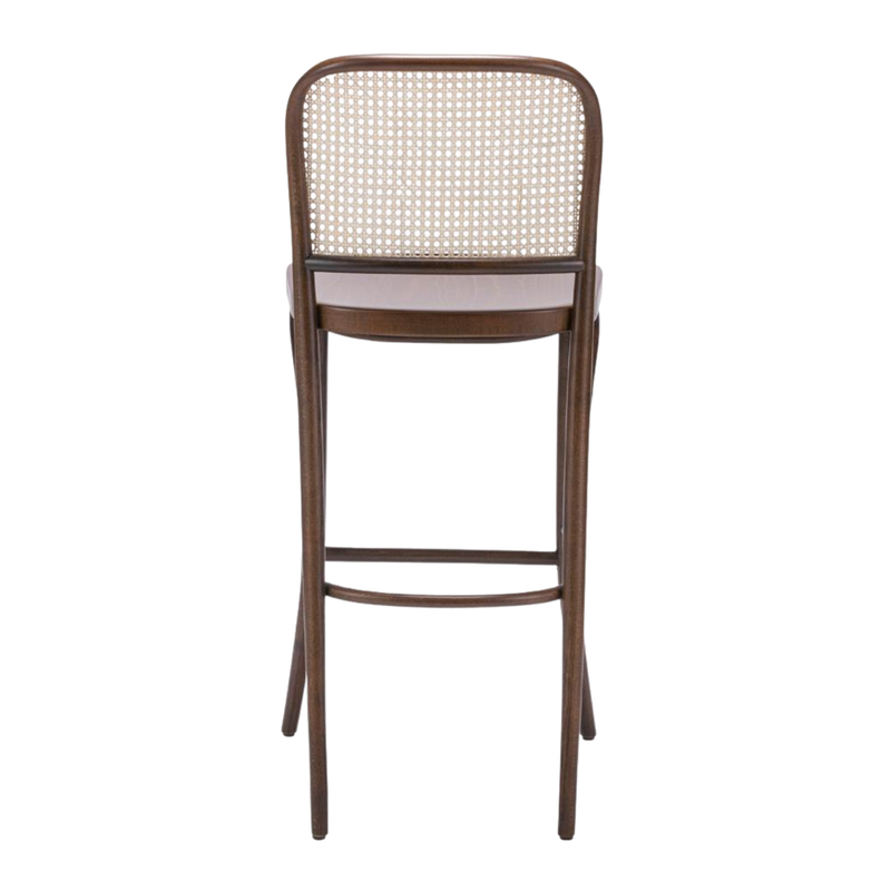 Kastra Harry Sırt Hazeranlı Thonet Ahşap Bar Sandalyesi-zoom-