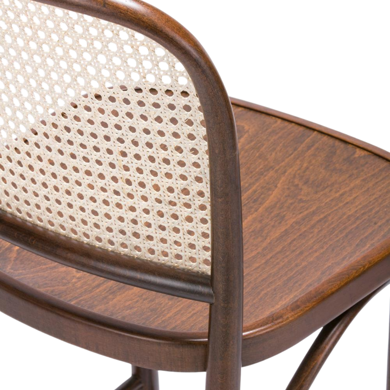 Kastra Harry Sırt Hazeranlı Thonet Ahşap Bar Sandalyesi-zoom-
