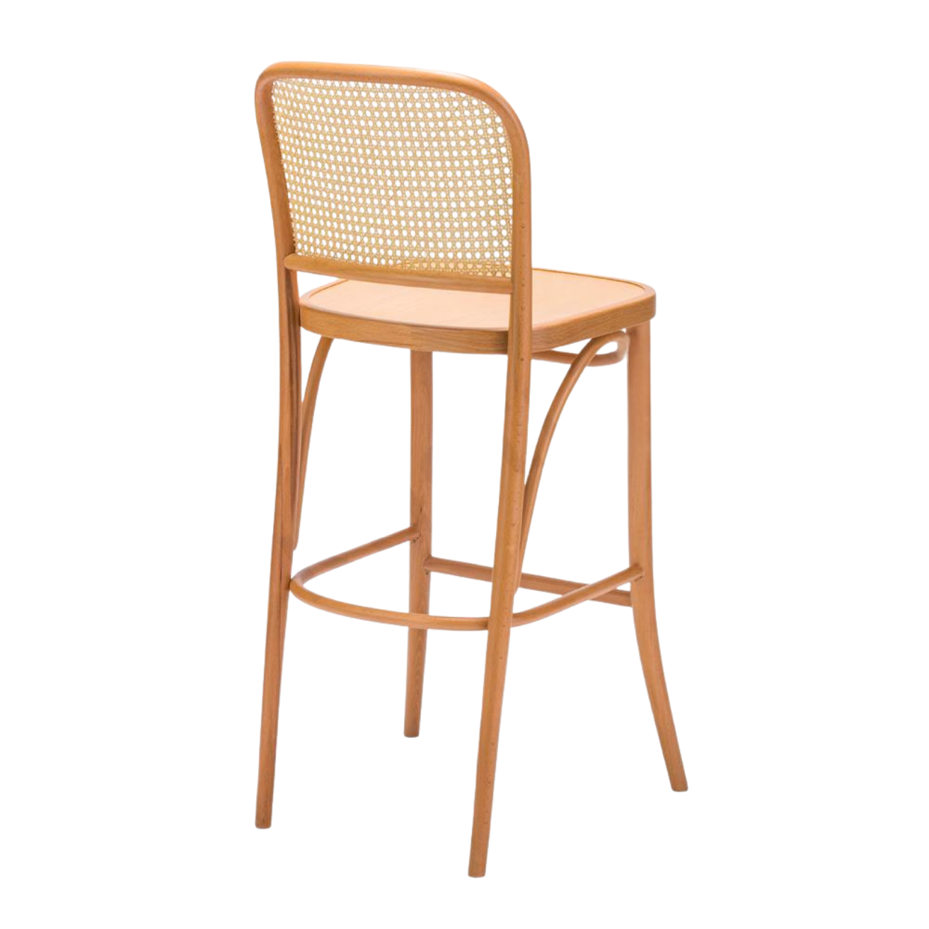 Kastra Harry Sırt Hazeranlı Thonet Ahşap Bar Sandalyesi-7