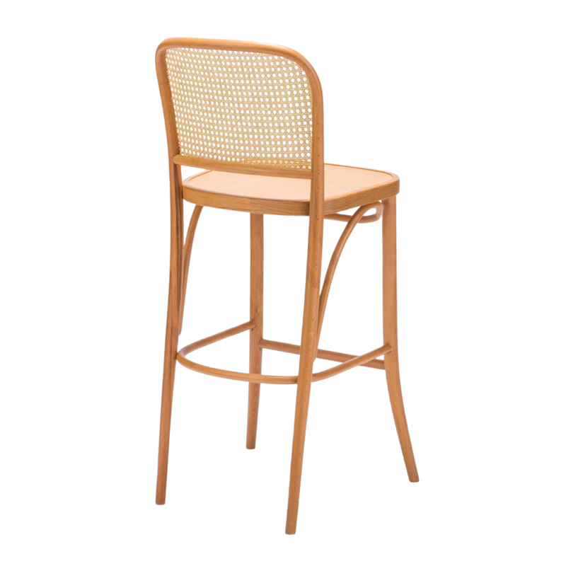 Kastra Harry Sırt Hazeranlı Thonet Ahşap Bar Sandalyesi-zoom-