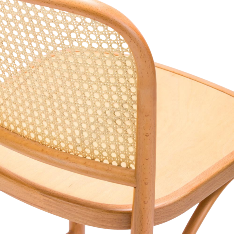 Kastra Harry Sırt Hazeranlı Thonet Ahşap Bar Sandalyesi-zoom-