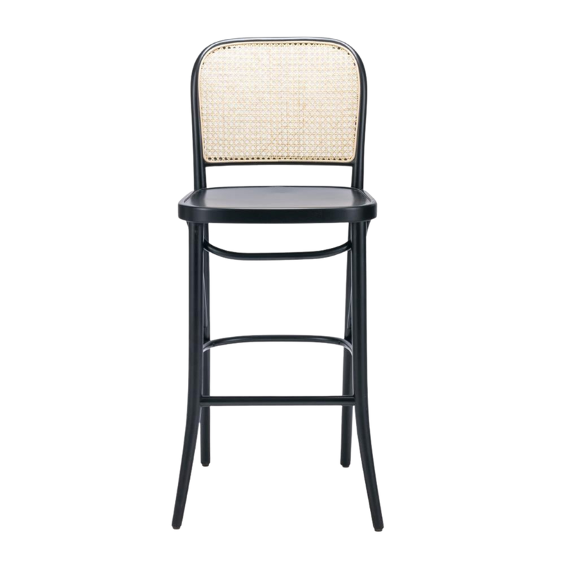 Kastra Harry Sırt Hazeranlı Thonet Ahşap Bar Sandalyesi-zoom-