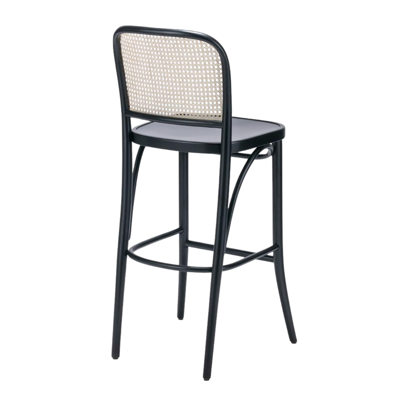 Kastra Harry Sırt Hazeranlı Thonet Ahşap Bar Sandalyesi-zoom-