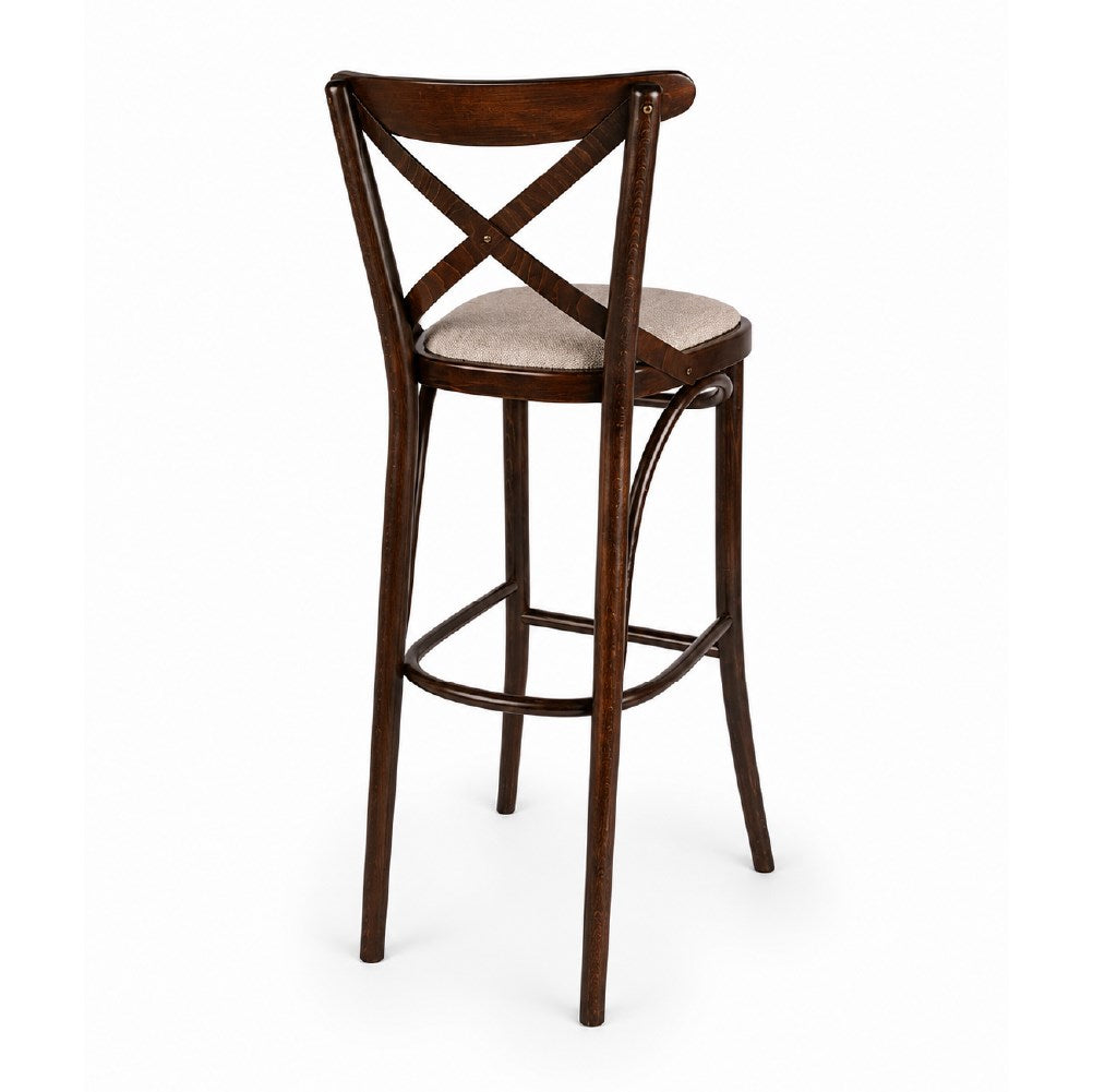 Kastra Herra Minderli Ahşap Thonet Bar Sandalyesi-3