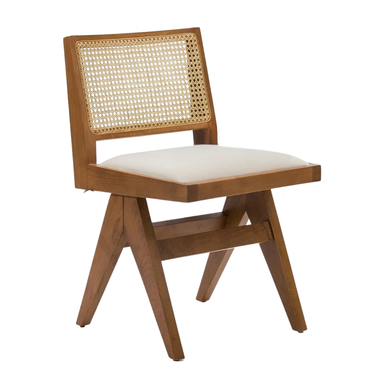 Kastra Jeanneret Döşeme Kumaşlı Sırt Hazeranlı Ahşap Sandalye-zoom-5
