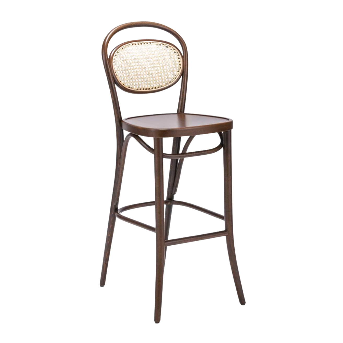 Kastra Linda Sırt Hazeranlı Thonet Ahşap Bar Sandalyesi