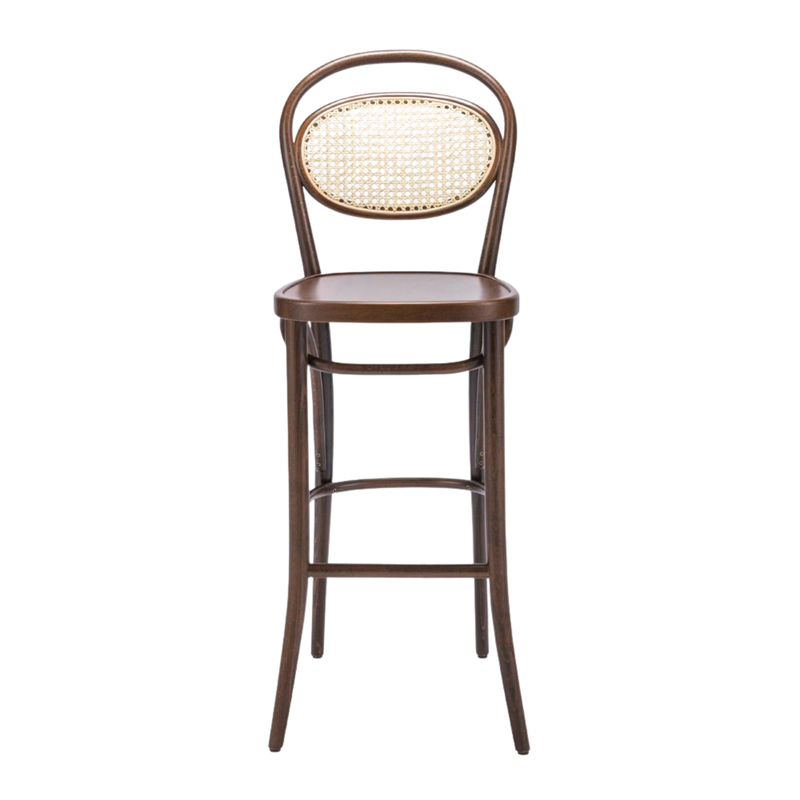 Kastra Linda Sırt Hazeranlı Thonet Ahşap Bar Sandalyesi-zoom-