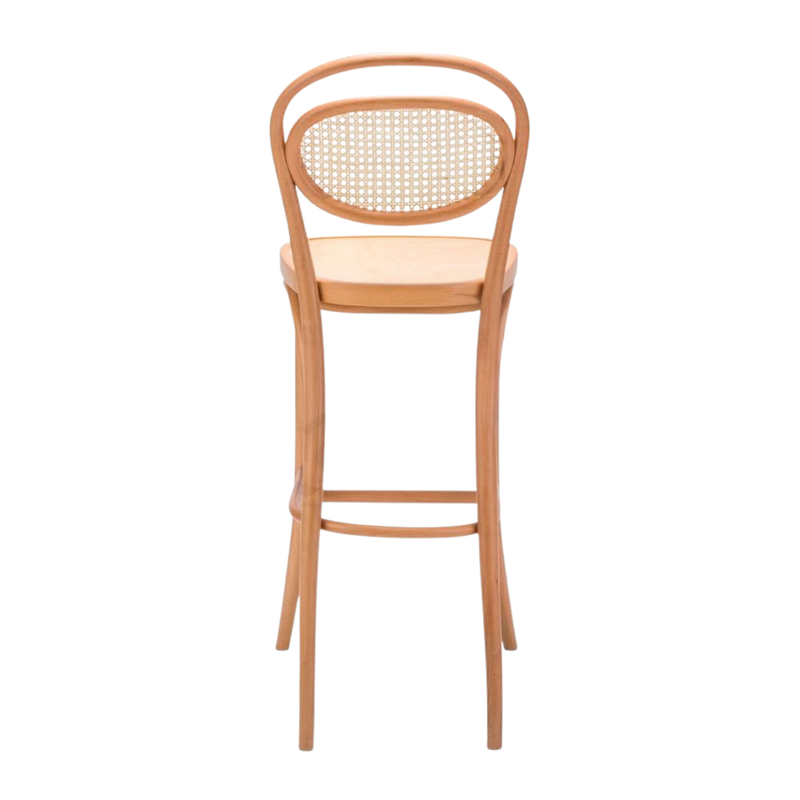 Kastra Linda Sırt Hazeranlı Thonet Ahşap Bar Sandalyesi-zoom-