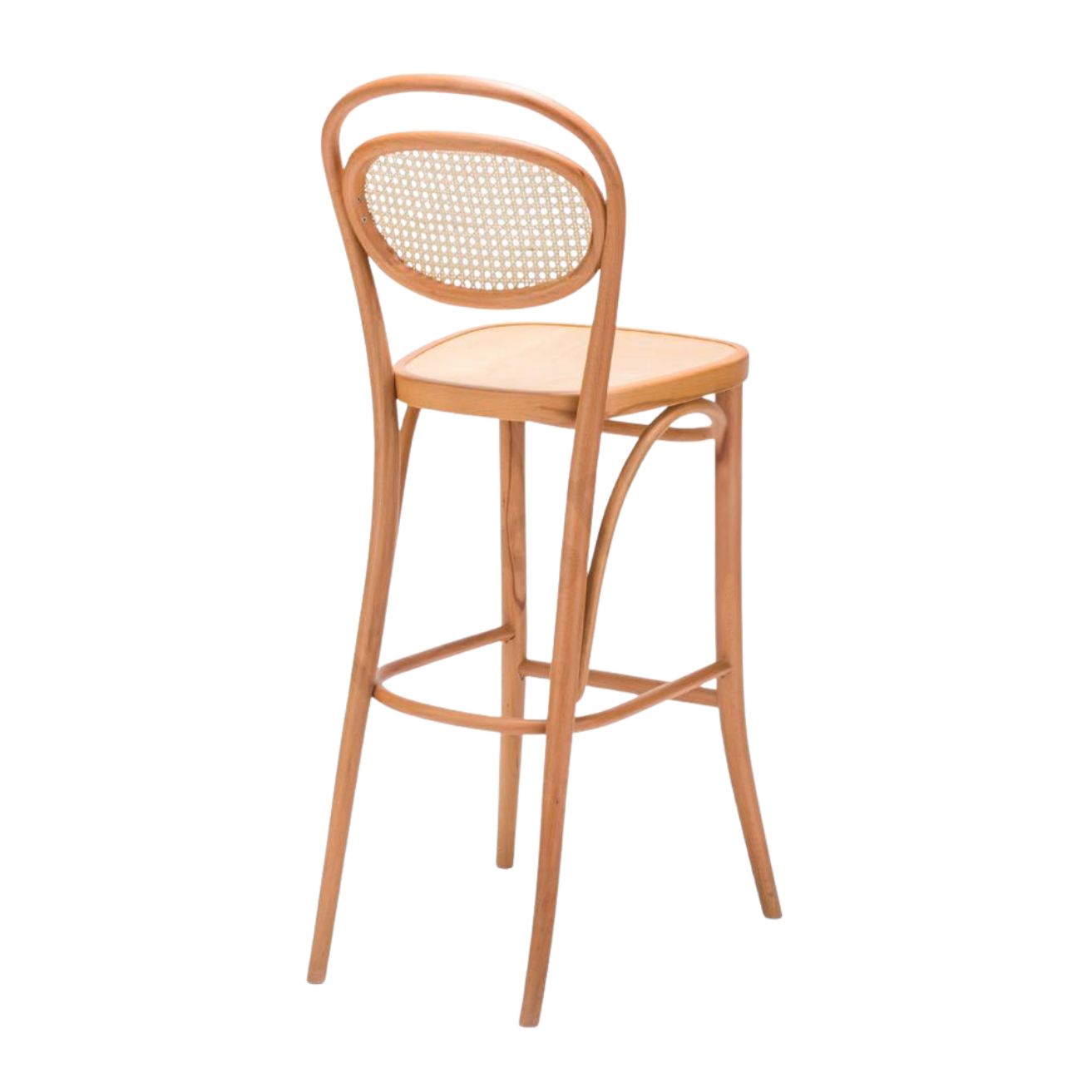 Kastra Linda Sırt Hazeranlı Thonet Ahşap Bar Sandalyesi-zoom-7