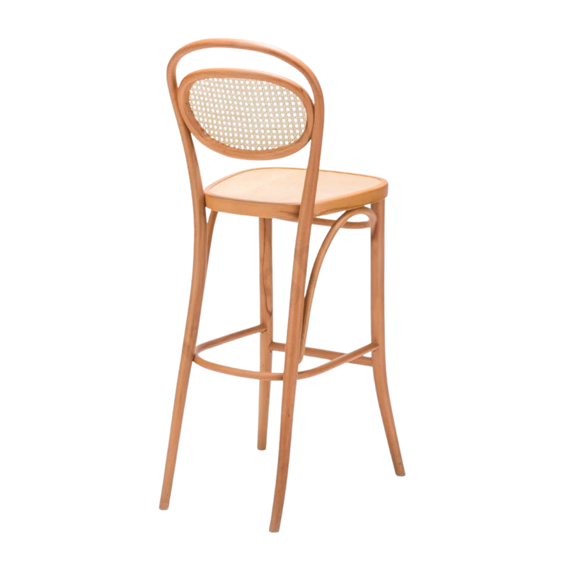 Kastra Linda Sırt Hazeranlı Thonet Ahşap Bar Sandalyesi-zoom-
