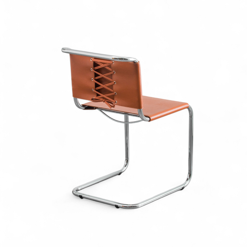 Kastra Marcel Breuer Deri Metal Sandalye-zoom-