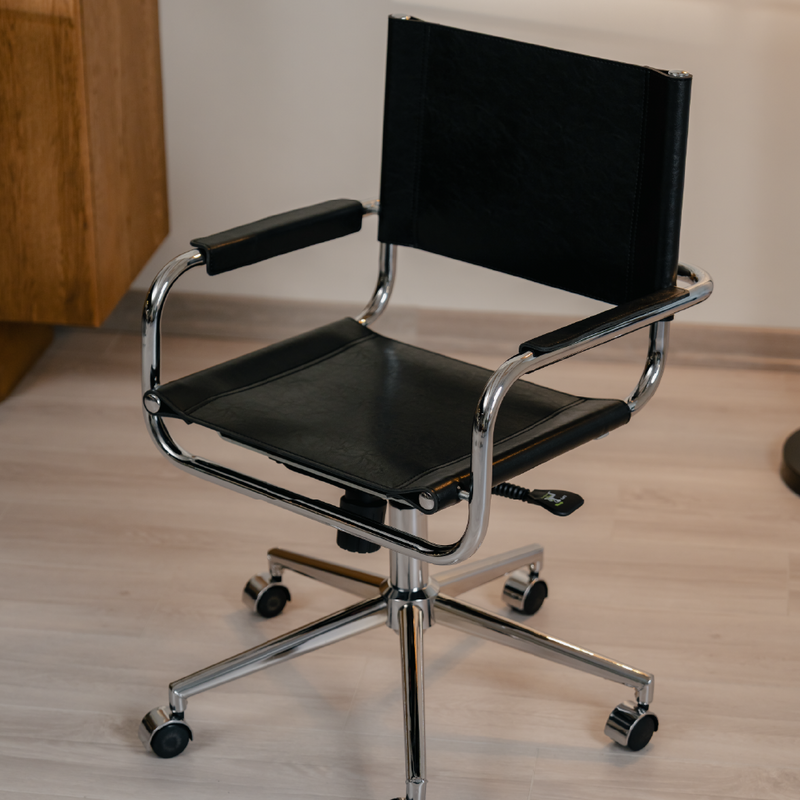 Kastra Mart Stam S34 Deri Metal Çalışma Sandalyesi-zoom-