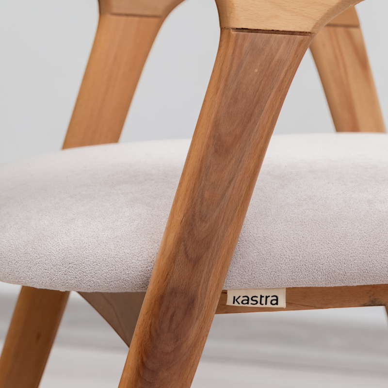 Kastra Natura Döşeme Kumaşlı Ahşap Sandalye-zoom-