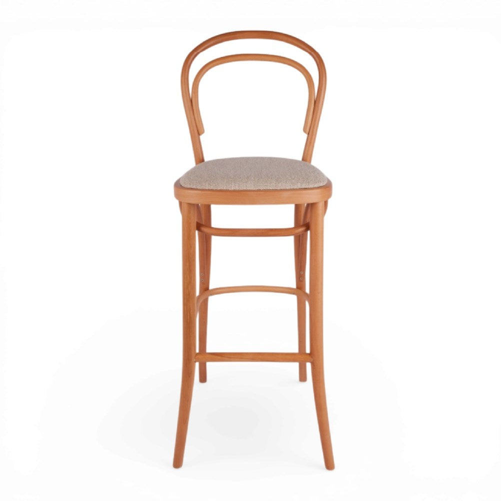 Kastra Olivia Minderli Thonet Ahşap Bar Sandalyesi-zoom-2