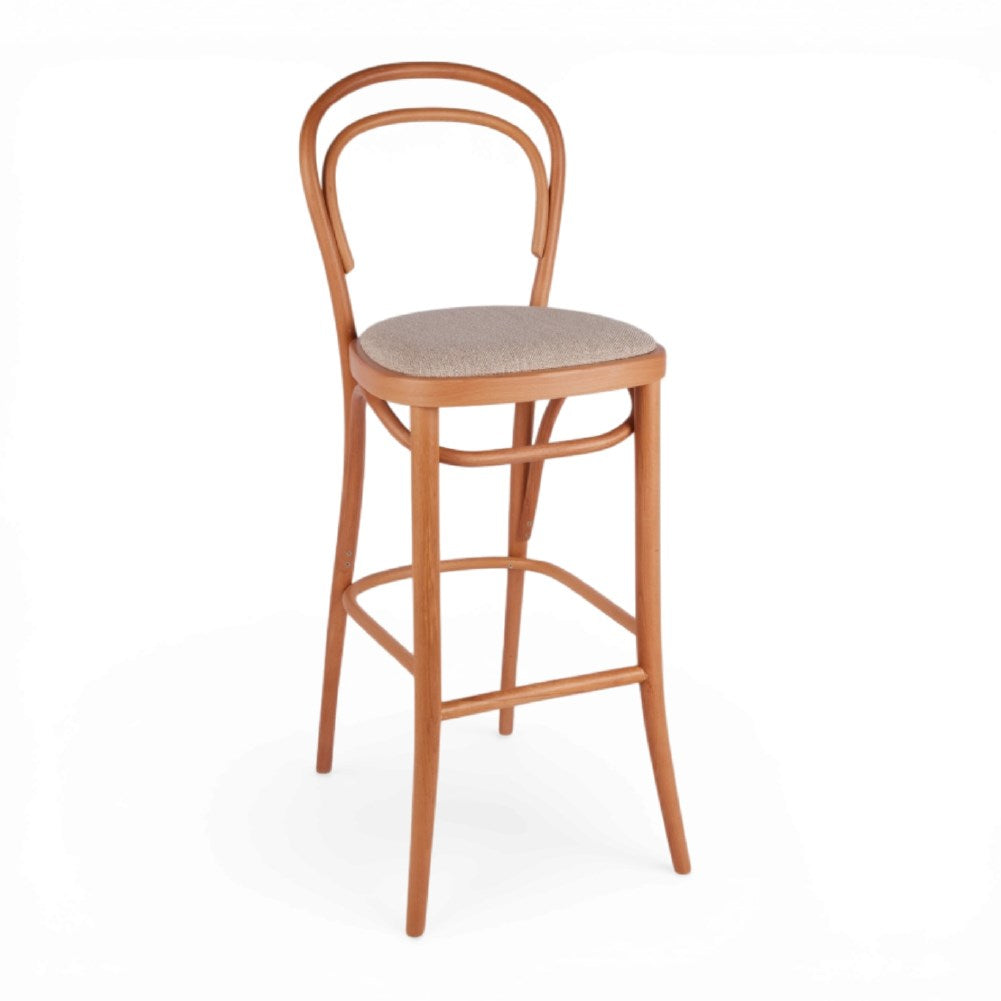 Kastra Olivia Minderli Thonet Ahşap Bar Sandalyesi-zoom-1