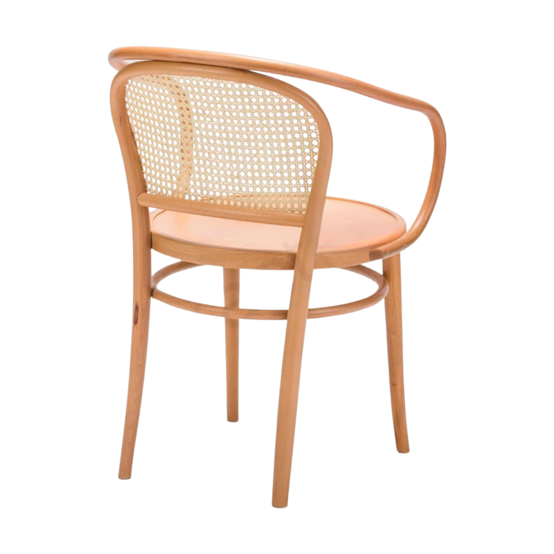 Kastra Oscar Hazeranlı Sırt Kollu Thonet Ahşap Sandalye-zoom-
