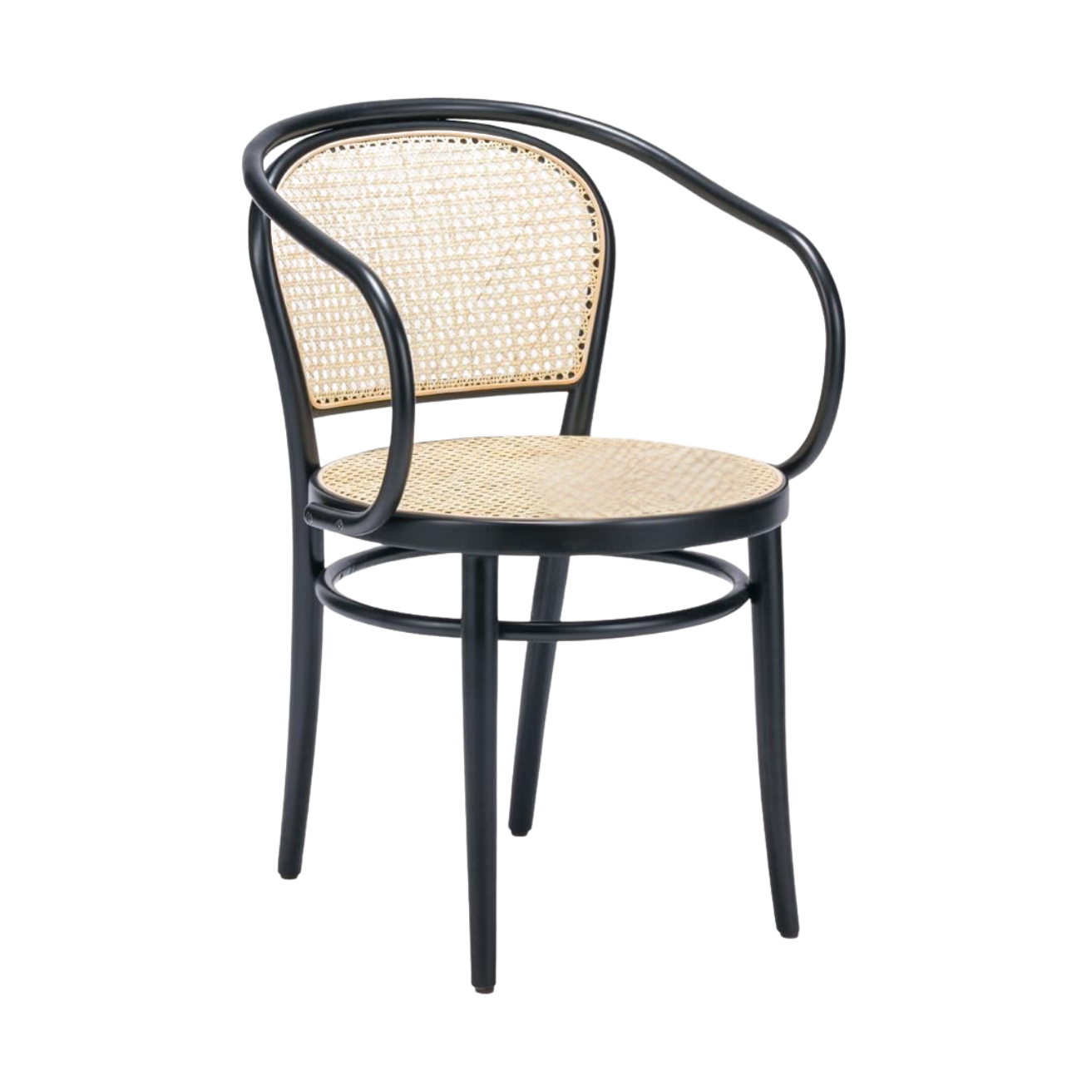 Kastra Oscar Hazeranlı Sırt ve Oturum Kollu Thonet Ahşap Sandalye-1
