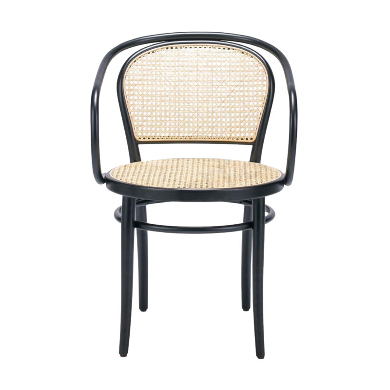 Kastra Oscar Hazeranlı Sırt ve Oturum Kollu Thonet Ahşap Sandalye-zoom-